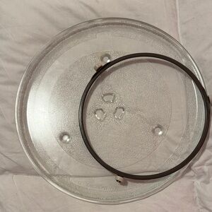 Clear Glass Microwave Turntable Plate with Ring